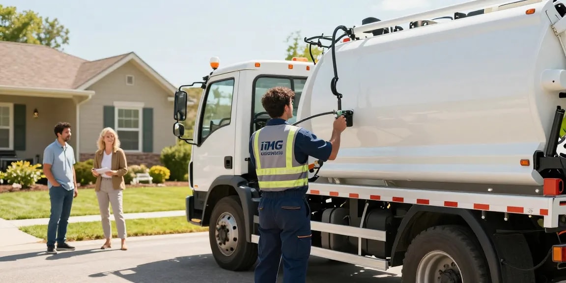Septic service provided by trusted local professionals in uniform.