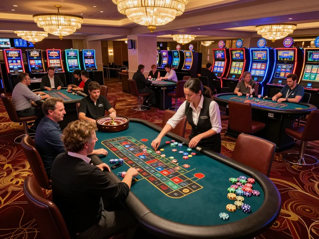 Players engaging at a roulette table in a luxurious casino ambiance, embodying the thrill of cm88z strategy.