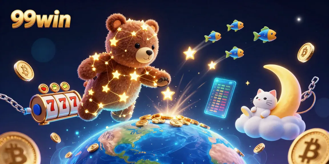 Experience thrilling slots at 99win with cosmic elements and dynamic casino symbols.
