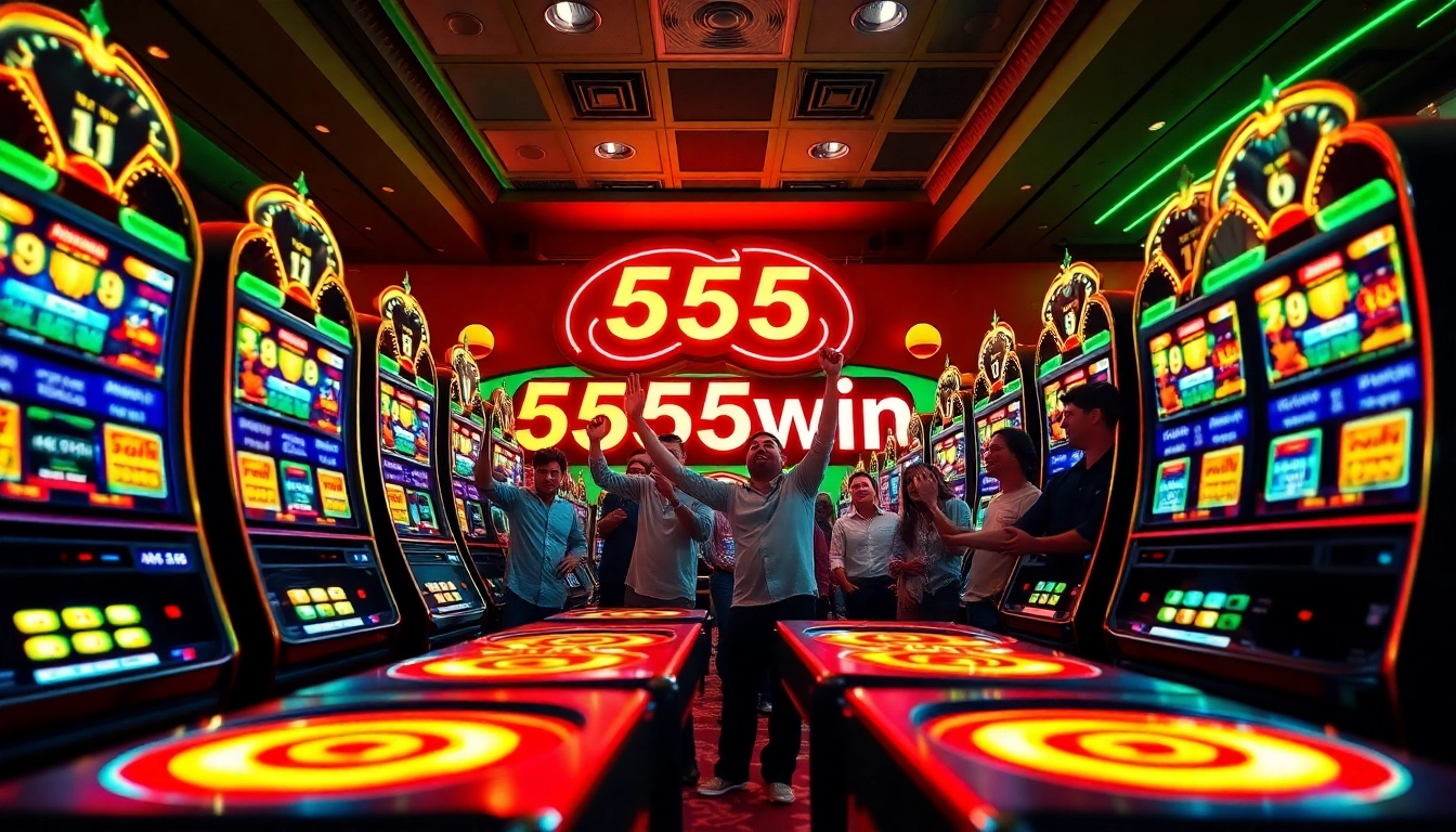 Experience the excitement of winning big with 555win's vibrant casino scene.