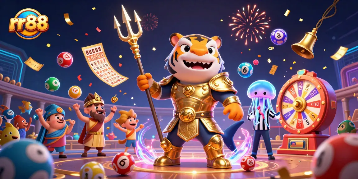 Experience thrilling gameplay at rr88 with vibrant lottery balls and dynamic casino scenes.