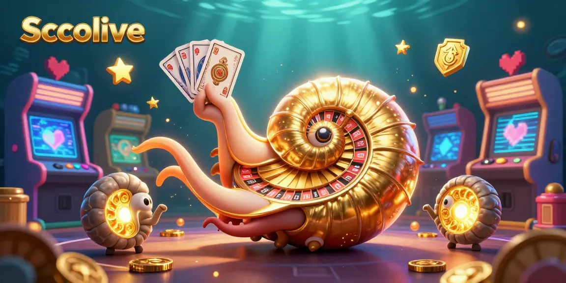 Socolive generates exciting moments with a giant nautilus roulette wheel and glowing ammonites in a lively casino scene.