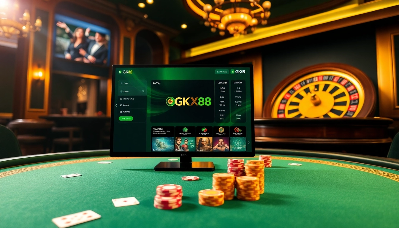 Enjoy a thrilling game of poker at GK 88's premium online casino platform.