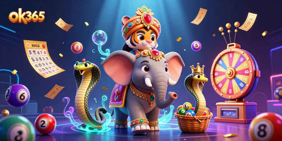 Engage in thrilling gameplay with ok365 featuring a vibrant casino scene with a maharaja and elephant.