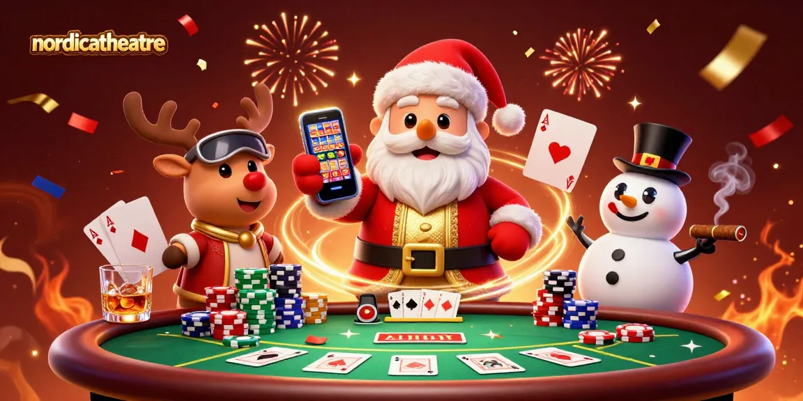 Experience the thrill of nordicatheatre with Santa, poker elements, and festive casino atmosphere.